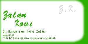 zalan kovi business card